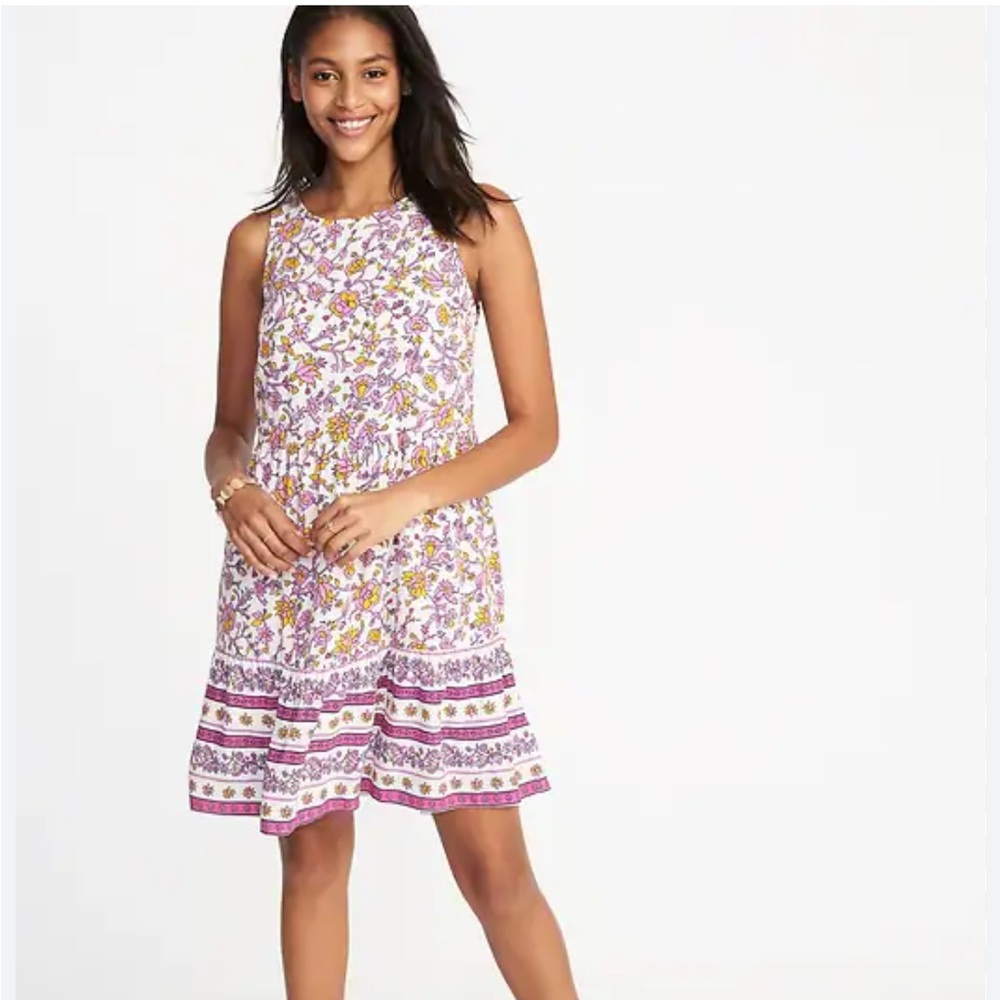 Gap / Old Navy Floral Tiered Swing Dress